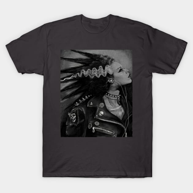 The Punk Rock Bride T-Shirt by SepiaDreamscape